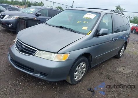 2002 Honda Odyssey Ex-L из США, поврежденный, VIN 5FNRL18972B030348